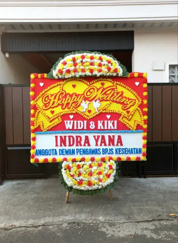 Papan Bunga Pernikahan ceger